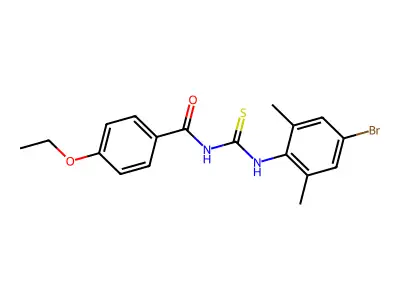 N-[(4-bromo-2,6-dimethylphenyl)carbamothioyl]-4-ethoxybenzamide structure