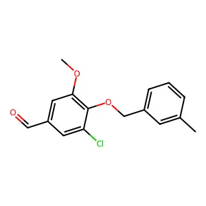 3-Chloro-5-methoxy-4-[(3-methylbenzyl)oxy]benzaldehyde structure