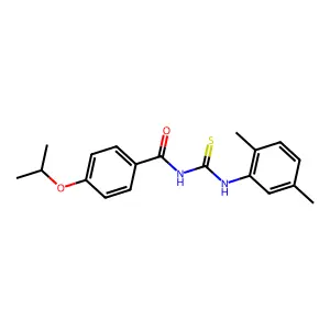 N-[(2,5-dimethylphenyl)carbamothioyl]-4-propan-2-yloxybenzamide structure