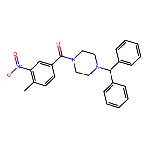 (4-Benzhydrylpiperazin-1-yl)-(4-methyl-3-nitrophenyl)methanone structure