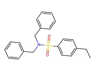 N,N-dibenzyl-4-ethylbenzenesulfonamide structure