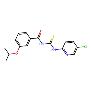 N-[(5-chloropyridin-2-yl)carbamothioyl]-3-propan-2-yloxybenzamide structure