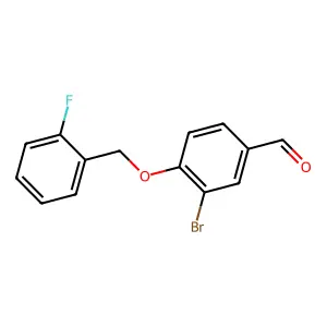3-Bromo-4-[(2-fluorophenyl)methoxy]benzaldehyde structure