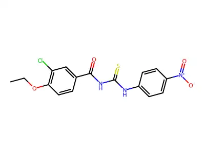 3-chloro-4-ethoxy-N-[(4-nitrophenyl)carbamothioyl]benzamide structure