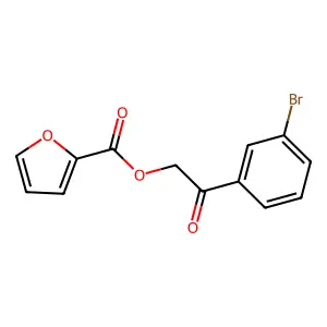 2-(3-Bromophenyl)-2-oxoethyl furan-2-carboxylate structure