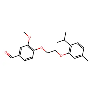 3-Methoxy-4-[2-(5-methyl-2-propan-2-ylphenoxy)ethoxy]benzaldehyde structure