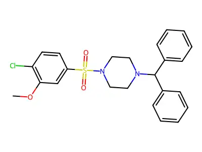1-(4-Chloro-3-methoxybenzenesulfonyl)-4-(diphenylmethyl)piperazine structure
