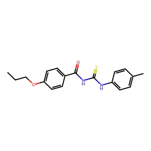 N-[(4-methylphenyl)carbamothioyl]-4-propoxybenzamide structure