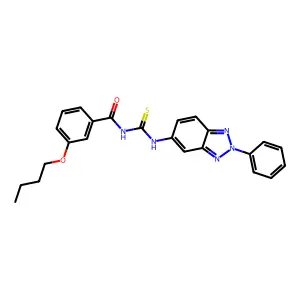 3-butoxy-N-[(2-phenylbenzotriazol-5-yl)carbamothioyl]benzamide structure