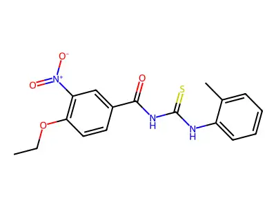 4-ethoxy-N-[(2-methylphenyl)carbamothioyl]-3-nitrobenzamide structure