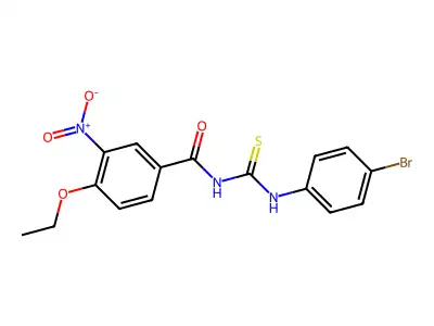 N-[(4-bromophenyl)carbamothioyl]-4-ethoxy-3-nitrobenzamide structure