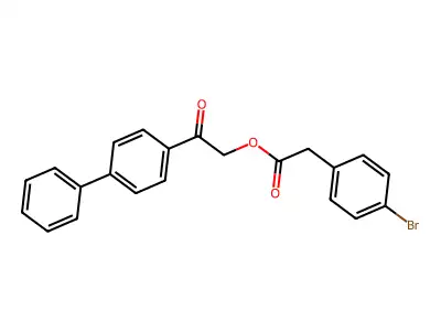 2-(Biphenyl-4-yl)-2-oxoethyl (4-bromophenyl)acetate structure