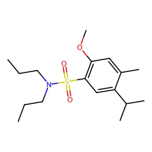 5-isopropyl-2-methoxy-4-methyl-N,N-dipropylbenzenesulfonamide structure
