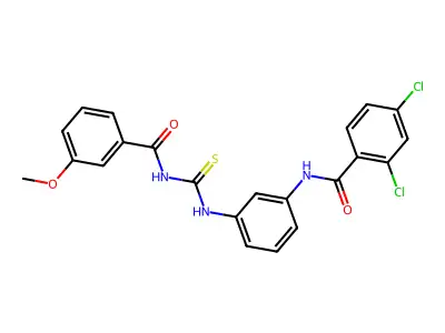 2,4-dichloro-N-[3-[(3-methoxybenzoyl)carbamothioylamino]phenyl]benzamide structure