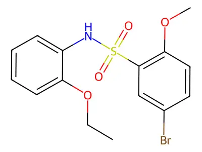 5-bromo-N-(2-ethoxyphenyl)-2-methoxybenzenesulfonamide structure