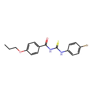 N-[(4-bromophenyl)carbamothioyl]-4-propoxybenzamide structure
