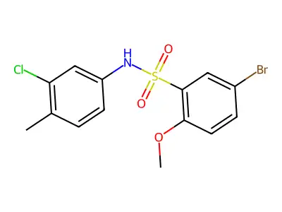 [(5-Bromo-2-methoxyphenyl)sulfonyl](3-chloro-4-methylphenyl)amine structure