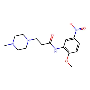 N-(2-methoxy-5-nitrophenyl)-3-(4-methylpiperazin-1-yl)propanamide structure
