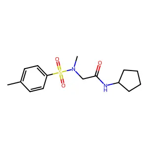 N-cyclopentyl-2-[methyl-(4-methylphenyl)sulfonylamino]acetamide structure
