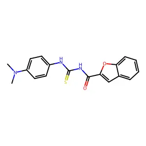 N-[[4-(dimethylamino)phenyl]carbamothioyl]-1-benzofuran-2-carboxamide structure