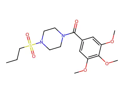 (4-Propylsulfonylpiperazin-1-yl)-(3,4,5-trimethoxyphenyl)methanone structure