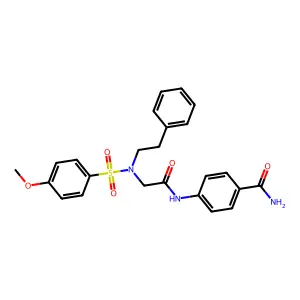 4-({N-[(4-methoxyphenyl)sulfonyl]-N-(2-phenylethyl)glycyl}amino)benzamide structure
