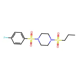 1-[(4-Fluorophenyl)sulfonyl]-4-(propylsulfonyl)piperazine structure