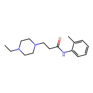 3-(4-ethylpiperazin-1-yl)-N-(2-methylphenyl)propanamide structure