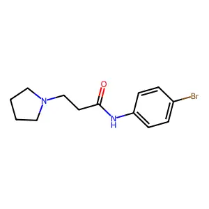 N-(4-bromophenyl)-3-(1-pyrrolidinyl)propanamide structure