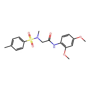 N-(2,4-dimethoxyphenyl)-2-[methyl-(4-methylphenyl)sulfonylamino]acetamide structure