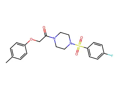 1-[4-(4-Fluorophenyl)sulfonylpiperazin-1-yl]-2-(4-methylphenoxy)ethanone structure