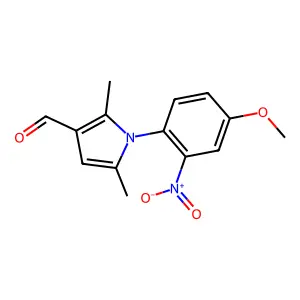 1-(4-methoxy-2-nitrophenyl)-2,5-dimethyl-1H-pyrrole-3-carbaldehyde structure