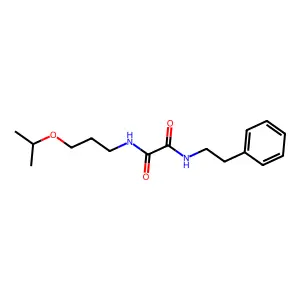 N-(2-phenylethyl)-N'-[3-(propan-2-yloxy)propyl]ethanediamide structure