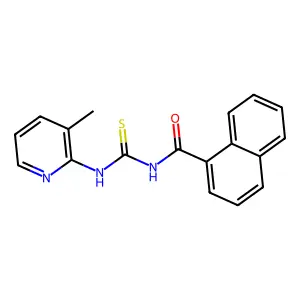 N-[(3-methylpyridin-2-yl)carbamothioyl]naphthalene-1-carboxamide structure