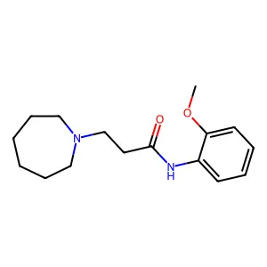 3-(azepan-1-yl)-N-(2-methoxyphenyl)propanamide structure