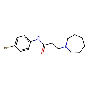3-(azepan-1-yl)-N-(4-bromophenyl)propanamide structure