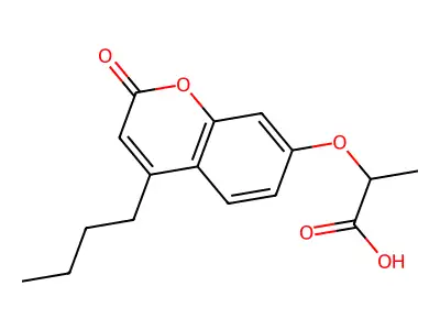 2-[(4-butyl-2-oxo-2H-chromen-7-yl)oxy]propanoic acid structure