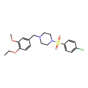 1-[(4-Chlorophenyl)sulfonyl]-4-(4-ethoxy-3-methoxybenzyl)piperazine structure
