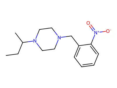 1-(Butan-2-yl)-4-(2-nitrobenzyl)piperazine structure