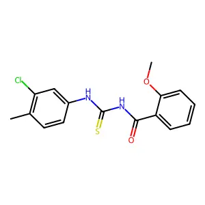 N-[(3-chloro-4-methylphenyl)carbamothioyl]-2-methoxybenzamide structure
