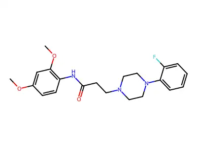 N-(2,4-dimethoxyphenyl)-3-[4-(2-fluorophenyl)piperazin-1-yl]propanamide structure