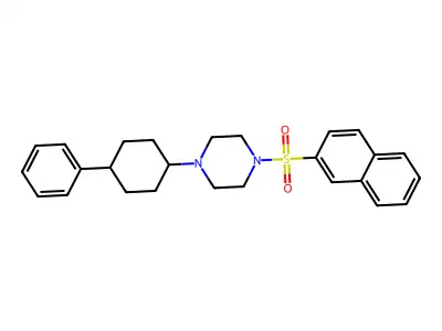 1-Naphthalen-2-ylsulfonyl-4-(4-phenylcyclohexyl)piperazine structure