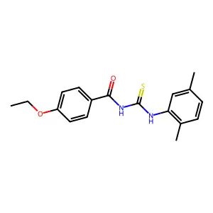 N-[(2,5-dimethylphenyl)carbamothioyl]-4-ethoxybenzamide structure