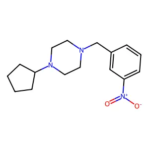 1-Cyclopentyl-4-[(3-nitrophenyl)methyl]piperazine structure