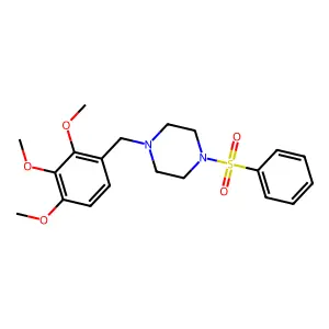 1-(Phenylsulfonyl)-4-(2,3,4-trimethoxybenzyl)piperazine structure