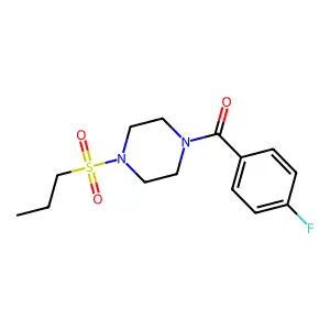 (4-Fluorophenyl)-(4-propylsulfonylpiperazin-1-yl)methanone structure