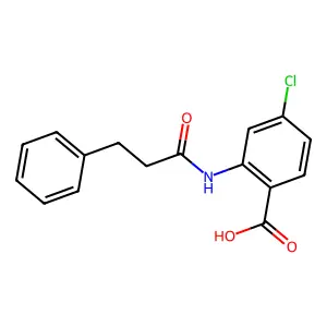 4-Chloro-2-[(3-phenylpropanoyl)amino]benzoic acid structure