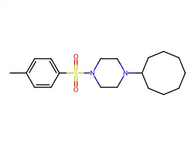 1-Cyclooctyl-4-(4-methylphenyl)sulfonylpiperazine structure