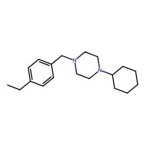 1-Cyclohexyl-4-[(4-ethylphenyl)methyl]piperazine structure