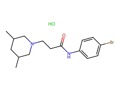 N-(4-bromophenyl)-3-(3,5-dimethylpiperidin-1-yl)propanamide hydrochloride structure